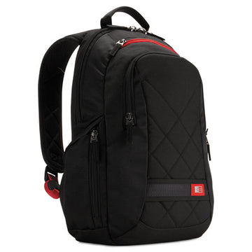 Case Logic® Diamond 14" Backpack, 6.3" X 13.4" X 17.3", Black freeshipping - TVN Wholesale